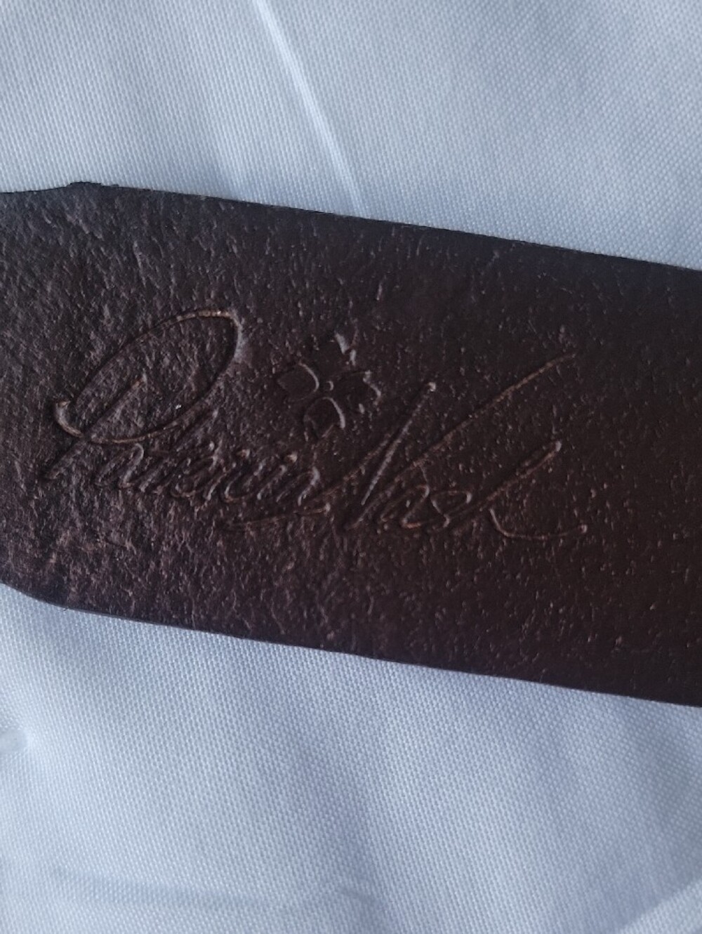 Patricia Nash Pelosa Turqouise and Brown Embossed  Leather Belt,  NWT, Size M - Picture 3 of 3